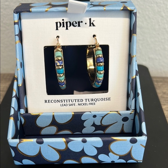 Piper K Reconstituted Turquoise Earrings ✨ - Picture 1 of 6
